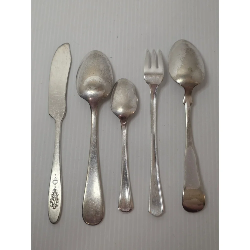 Vintage Silverplate Flatware Lot‎ 5 Community Plate NCO EPNS Victor S Co Mixed